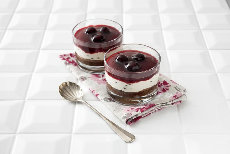 Cherry dessert cups